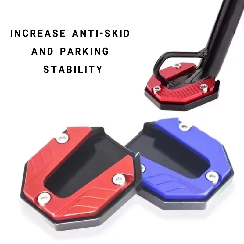 Bicycle Kickstand - アルミ合金モーターサイクルフットパッド,バイクサポートプレート,スクーターアクセサリー,サイドスタンド