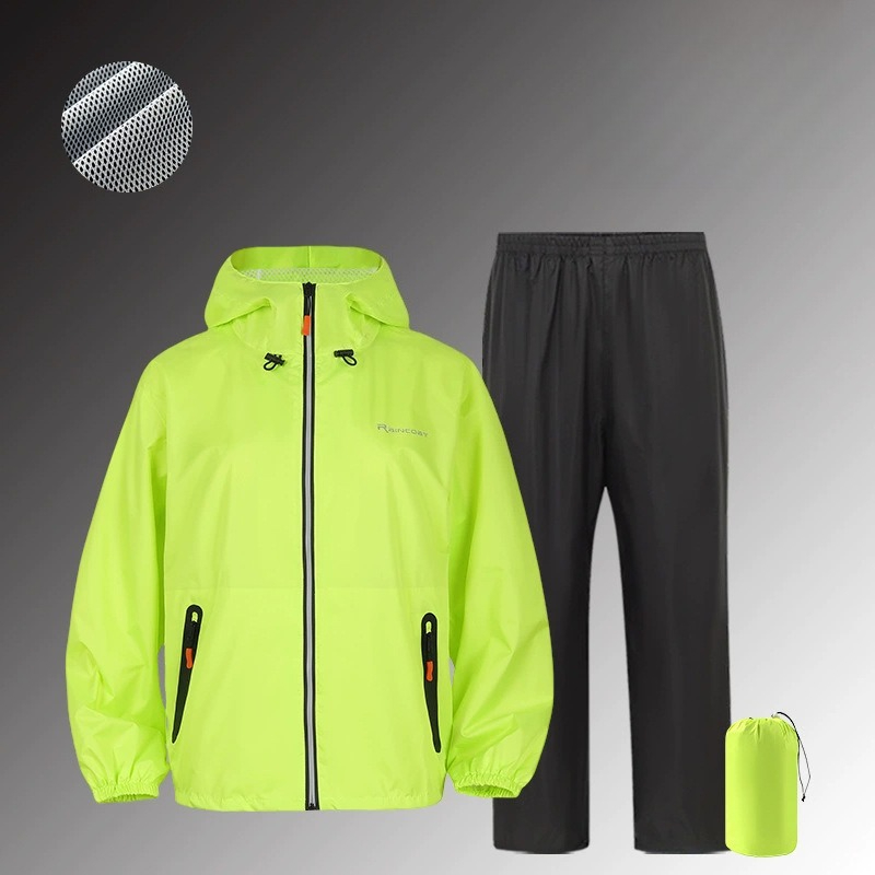 Cycling Gear For Men - 全身防水レインスーツ 反射材付き サイクリング/釣り用レインコートパンツ アウトドア用