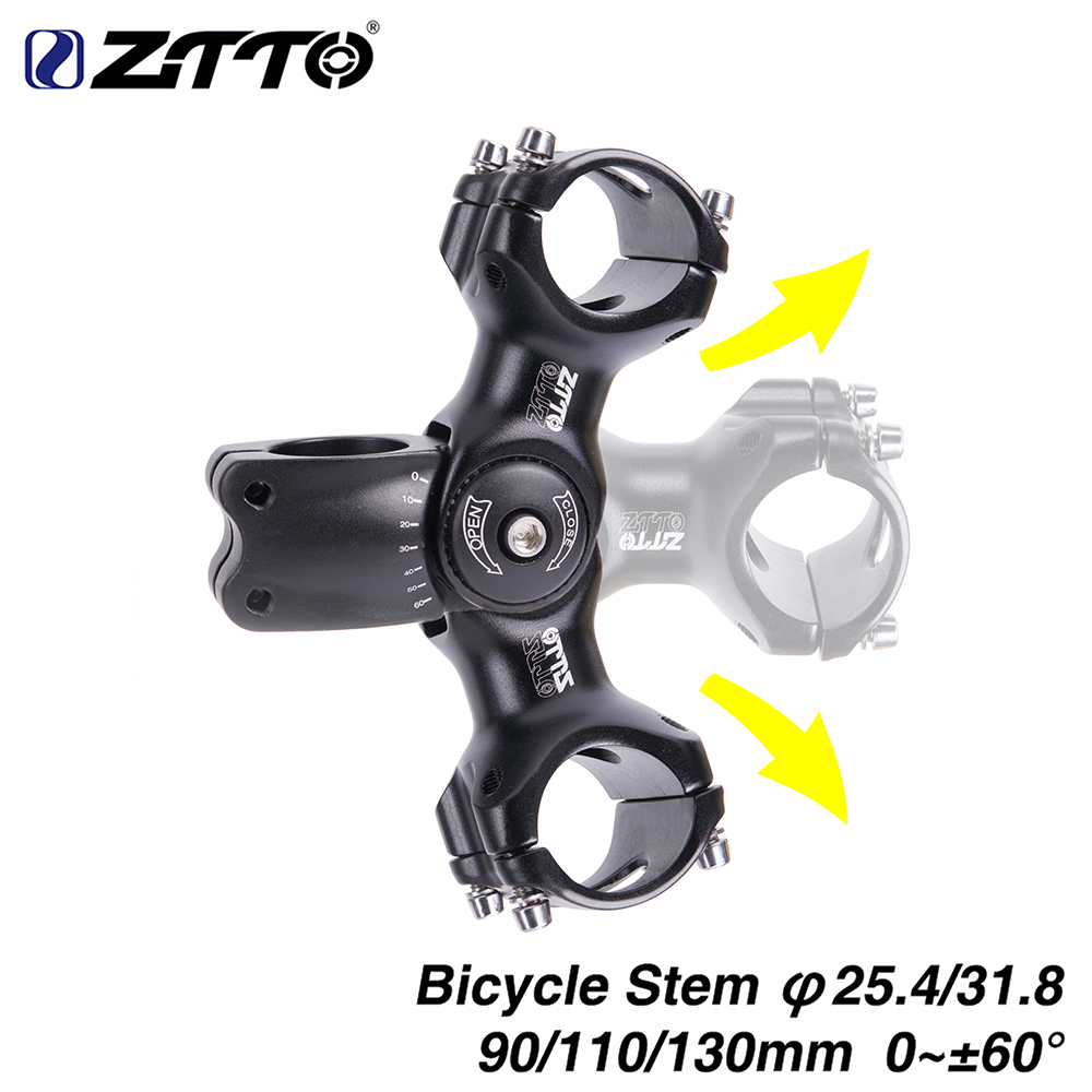 Bike Stem Riser - Ztto-自転車の調整可能なステム、サイクリングパーツ、山と道路、シティバイク、xc mtb、31.8mm、25.4mm、60ライザー、90mm、110mm、130mm