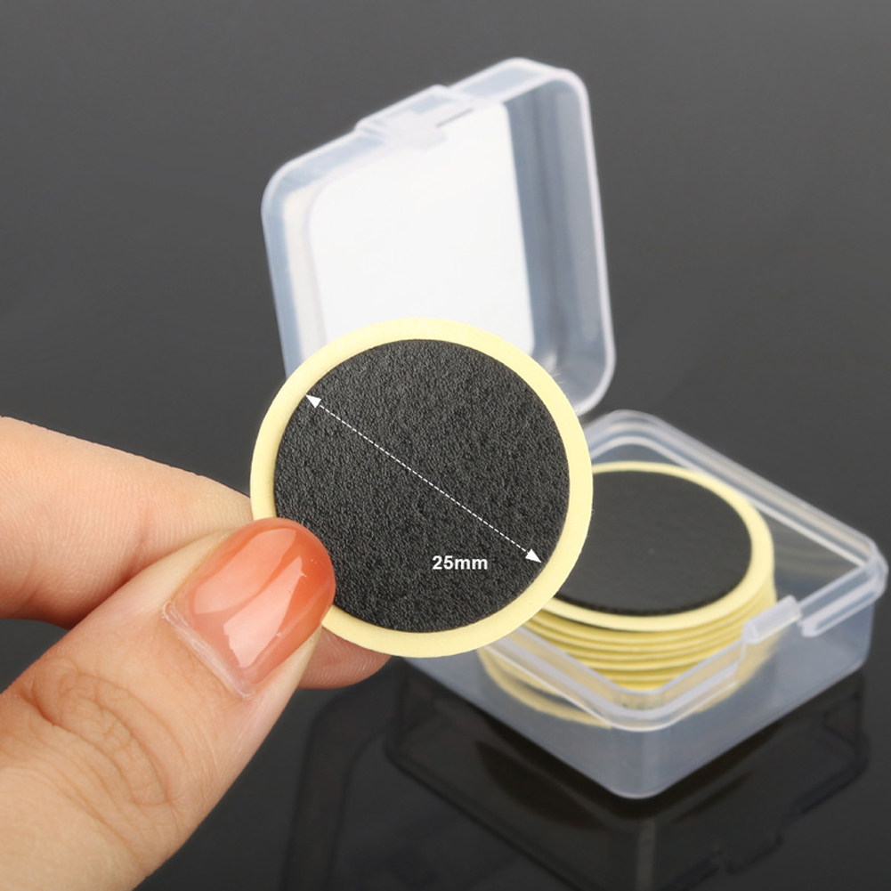 Bike Tube Repair Kit - インナーチューブパッチゴム製自転車修理ツールタイヤ修理パッド自転車インナータイヤ接着剤不要チップパッチ修理キット