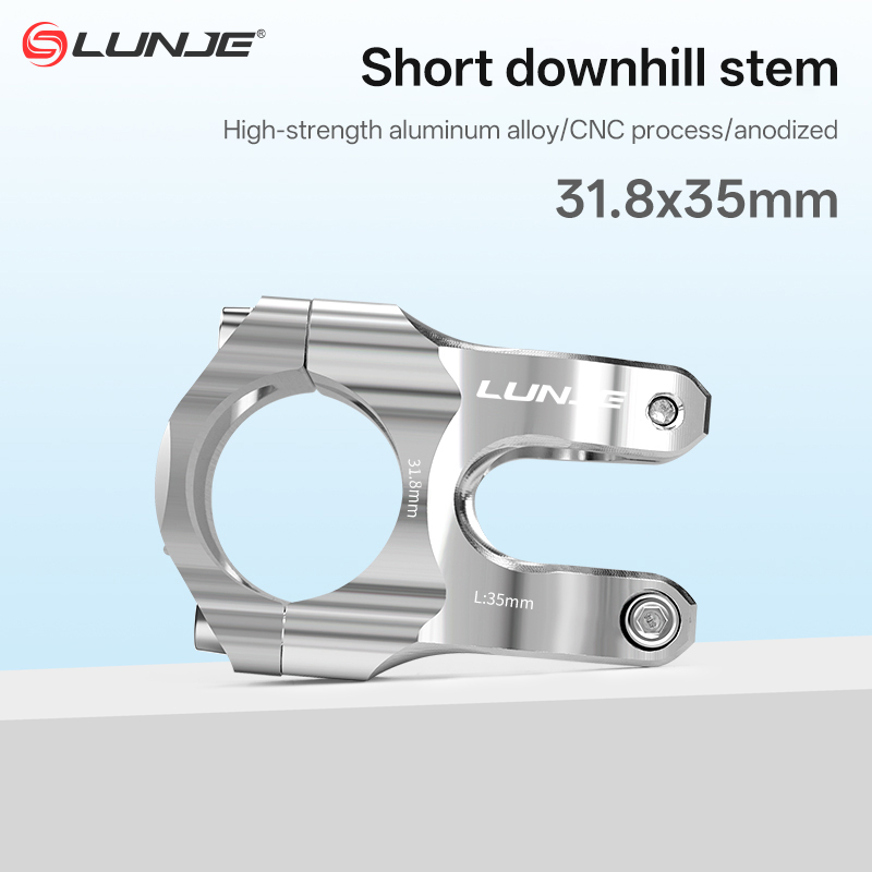Bike Stem Riser - CNC 超軽量自転車ステム 31.8x35mm MTB ロードバイクライザーシルバーアルミマウンテンバイクハンドルバーステム