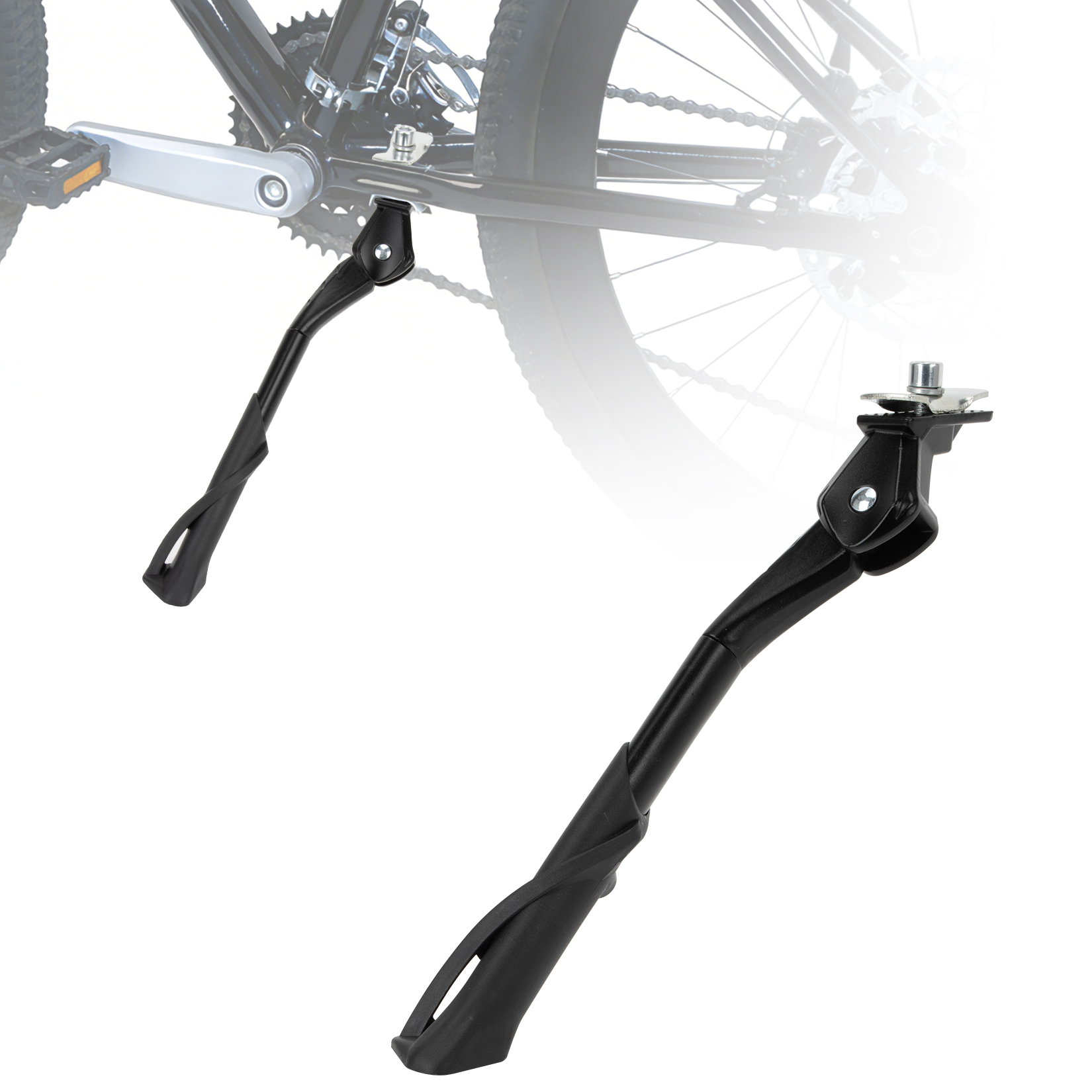 Bicycle Kickstand - センターマウントバイクキックスタンド 24インチ-29インチ調整可能キックスタンド 滑り止め自転車脚キックスタンド マウンテンバイク、レーシングバイク、ロードバイク用