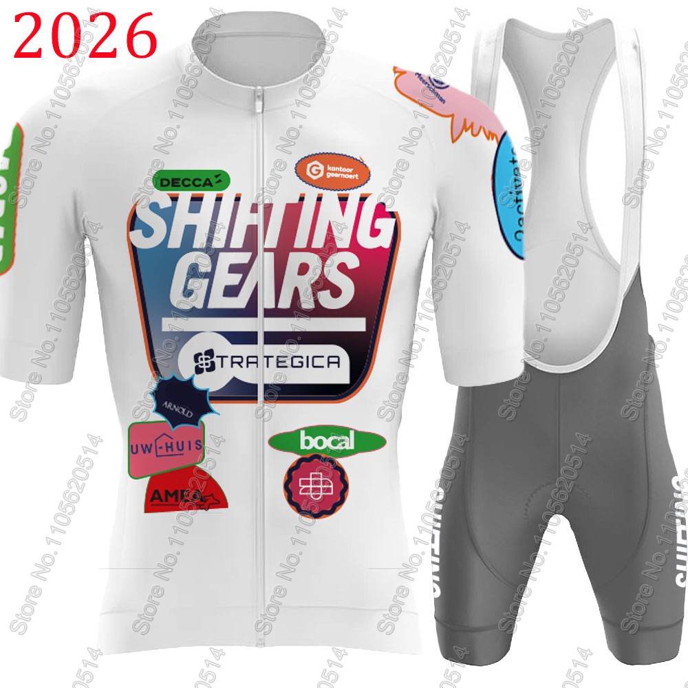 Cycling Gear For Sale - シフトギアストラテジカ 2026 チームサイクリングジャージセットベルギーメンズ自転車服ロードバイクシャツスーツ自転車ビブショーツ MTB