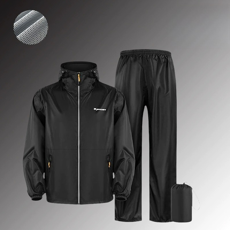 全身防水レインスーツ 反射材付き サイクリング/釣り用レイン - Cycling Gear For Men のレビューと価格