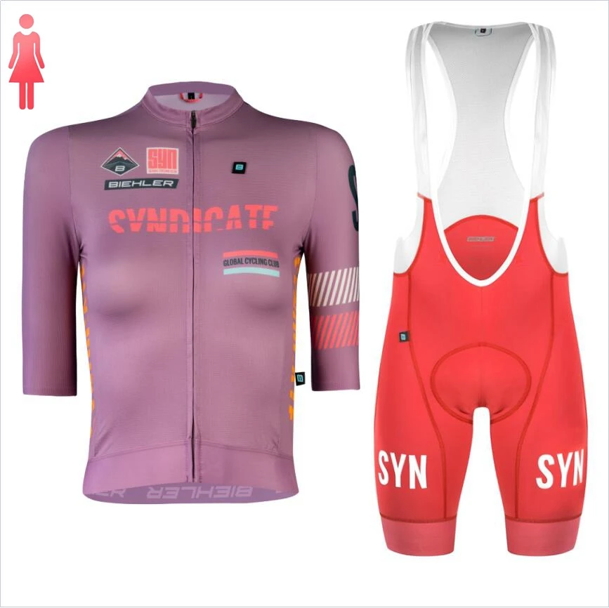SYN パープル半袖ジャージとレッドビブショーツスリムフィッ - Cycling Gear For Sale のレビューと価格
