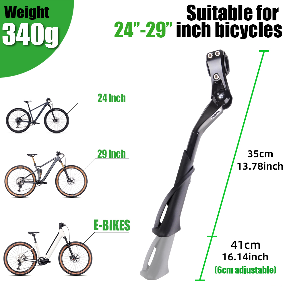 RBrl-調整可能なアルミ製自転車スタンド,滑り止め,耐久性 - Bicycle Kickstand のレビューと価格