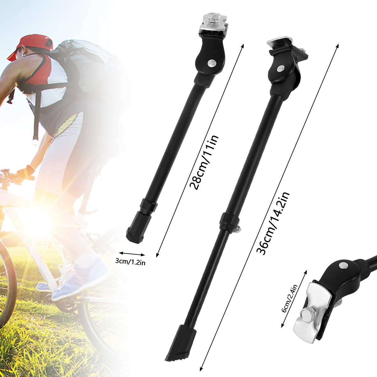 24-27インチ自転車サイドサポートバイクキックスタンド駐車 - Bicycle Kickstand のレビューと価格