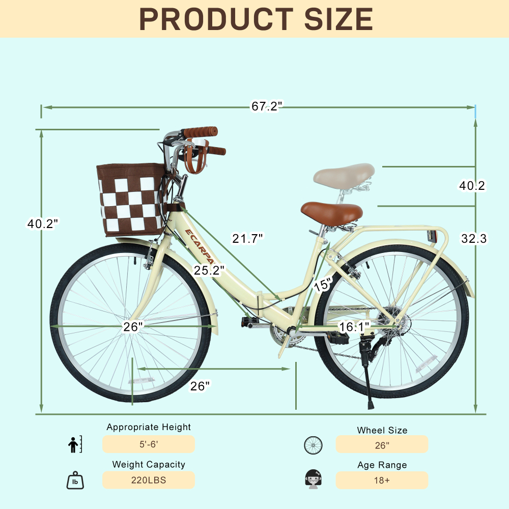 A26285B 26インチ折りたたみシティバイク、7段変速＆ - Carbon Bike Frame のレビューと価格