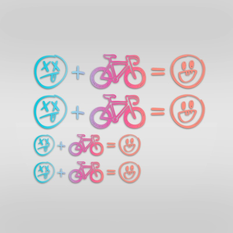 4 個ハッピーフェイスバイクステッカースマイリーデカール M - Cycling Gear Sale のレビューと価格