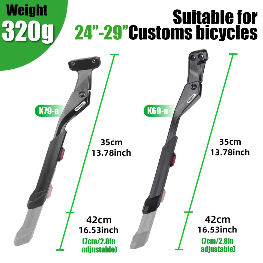 RBrl-調整可能な自転車スタンド,アルミ合金,24〜29イ - Bicycle Kickstand のレビューと価格