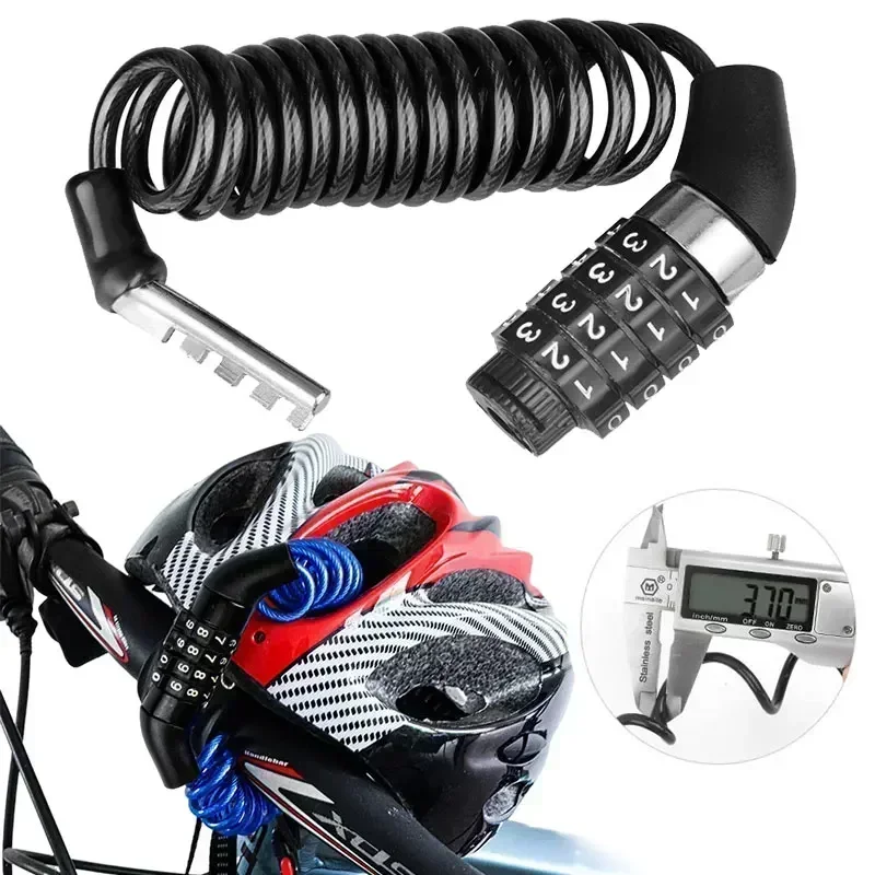 4桁パスワード式盗難防止コンビネーションケーブルバイクロック - Cycling Gear Sale のレビューと価格